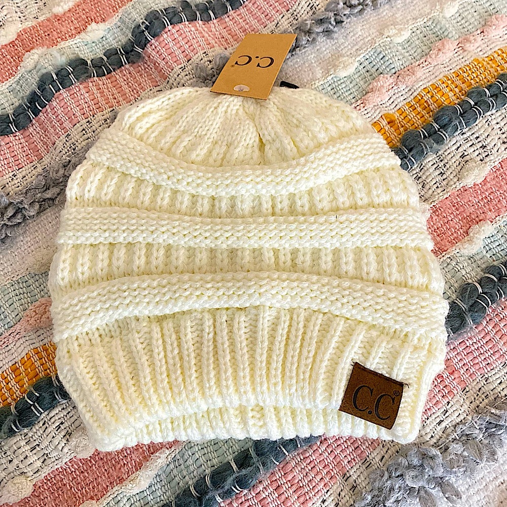 C.C white/cream hat